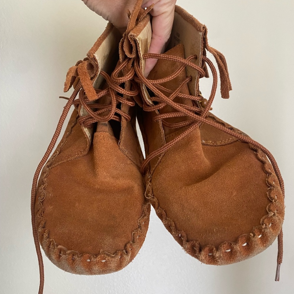 Moccasin lace up Boots Booties